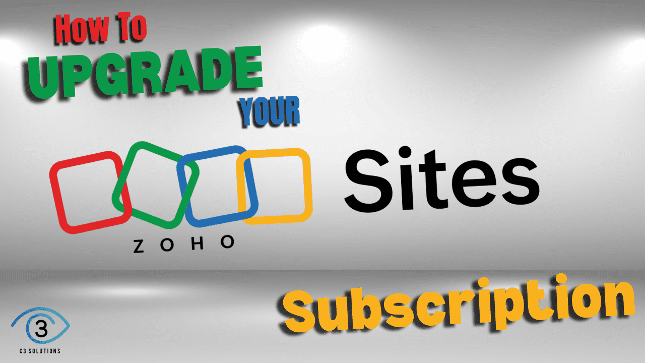 How to Upgrade Your Zoho Sites Subsciption